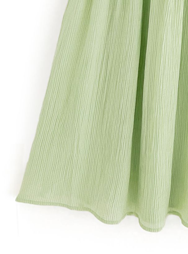 日本 GRL - 嫘縈混楊柳飄逸感長裙-奶油黃 (M)