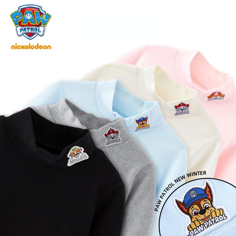 卡通汪汪隊半高領長袖內搭上衣/打底上衣-卡通人物天天-粉色