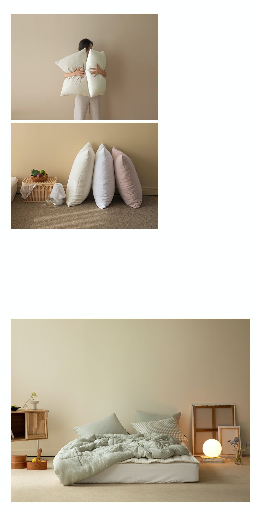 韓國 Maatila - 超細纖維親膚枕套-芝麻牛奶 (50X70cm)