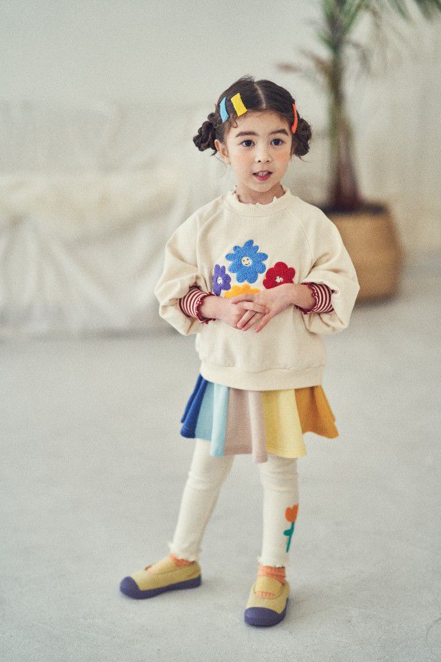 韓國 Mimico - 彩色漸層傘狀褲裙-藍黃