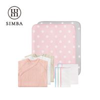 Simba 小獅王辛巴 - 柔軟時光！親膚舒適透氣棉柔組 (開襟短袖-60cm-B款)