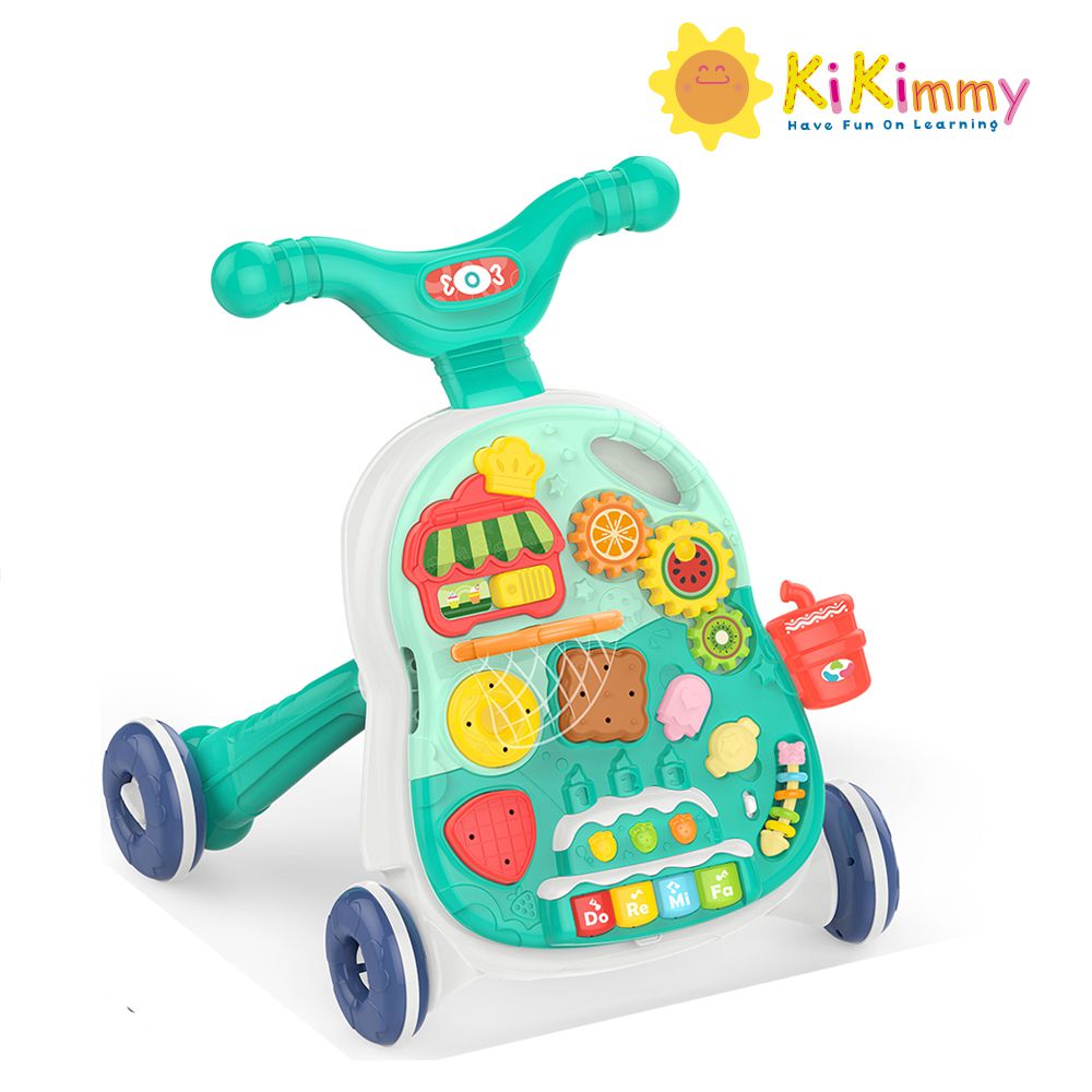 Kikimmy - 五合一聲光益智成長型玩具(搖搖馬/學步車/滑步車/滑板車/學習桌)-草綠色