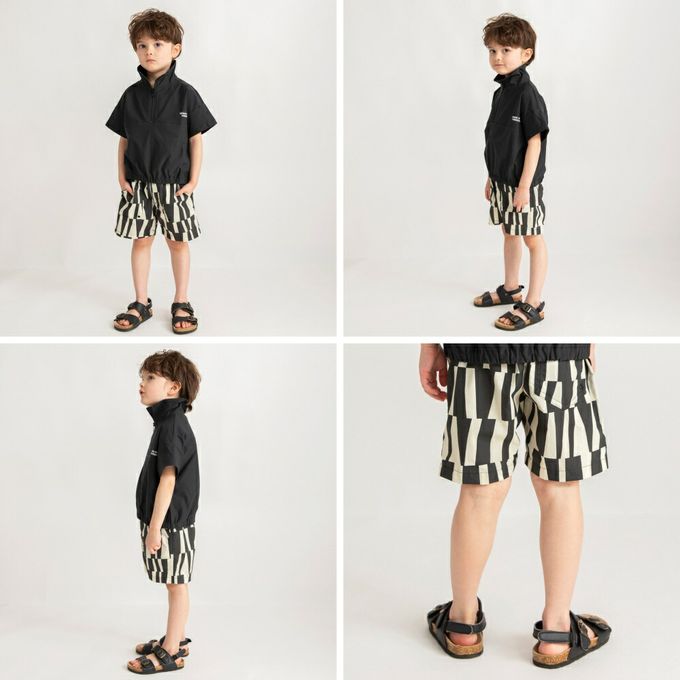 日本 BRANSHES - 夏日必備水陸兩用短褲-素面-黑