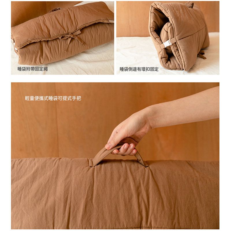 正韓Hello HiZoo - 純手工製純棉柔感便攜式動物兒童睡袋(枕頭+睡墊+被子)-Hi Bunny 兔兔