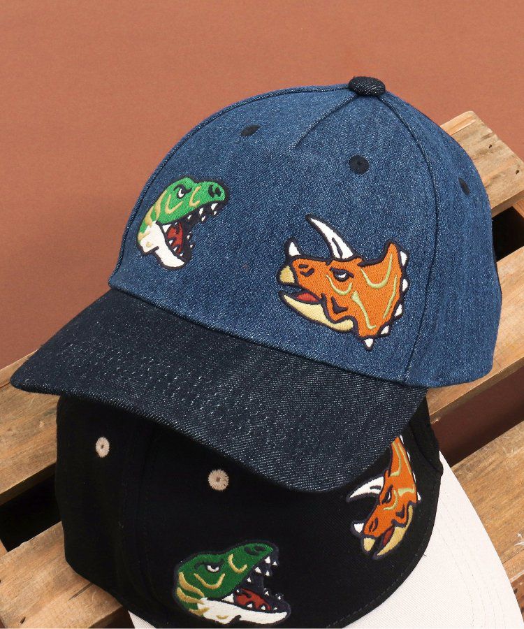 日本 BREEZE - 聯名款 恐龍對決印花棒球帽-牛仔藍