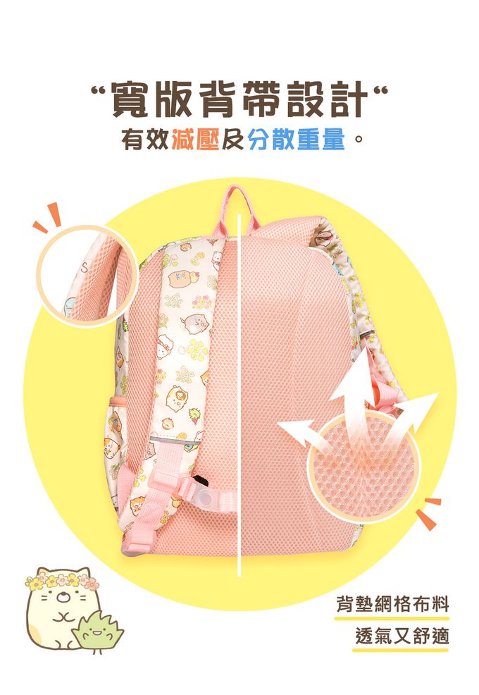 【IMPACT】怡寶兒童包 | 角落小夥伴後背包(中)-粉橘