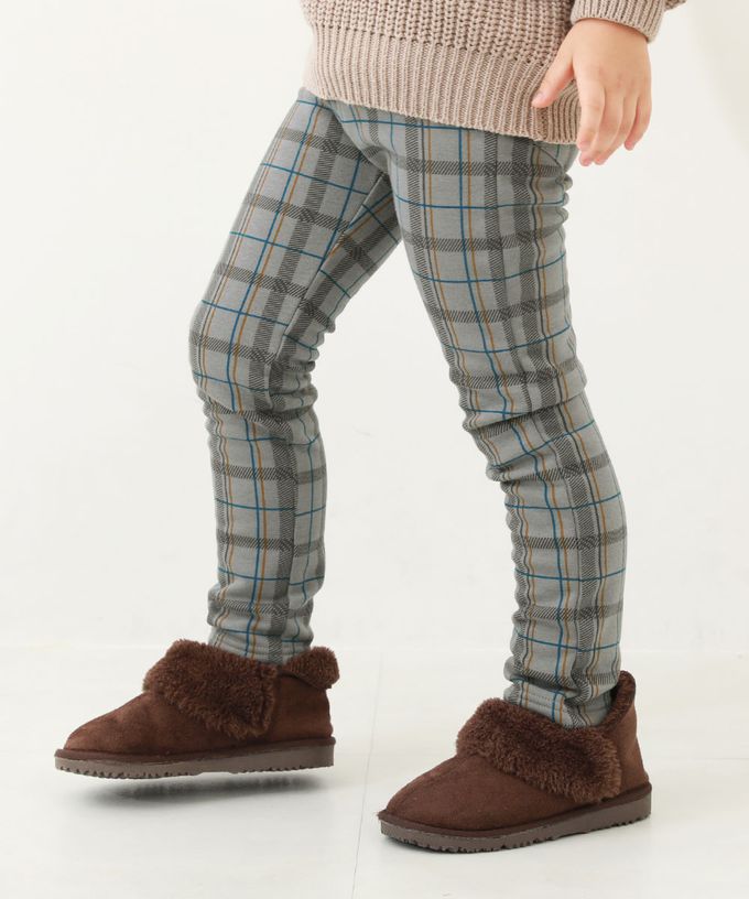 日本 devirock - RICH WARM 保暖裏毛合身長褲-豹紋-黑