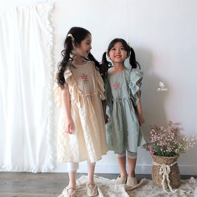 韓國 Jmsnail - 鬆緊腰蕾絲花邊裝飾內搭褲-麻灰