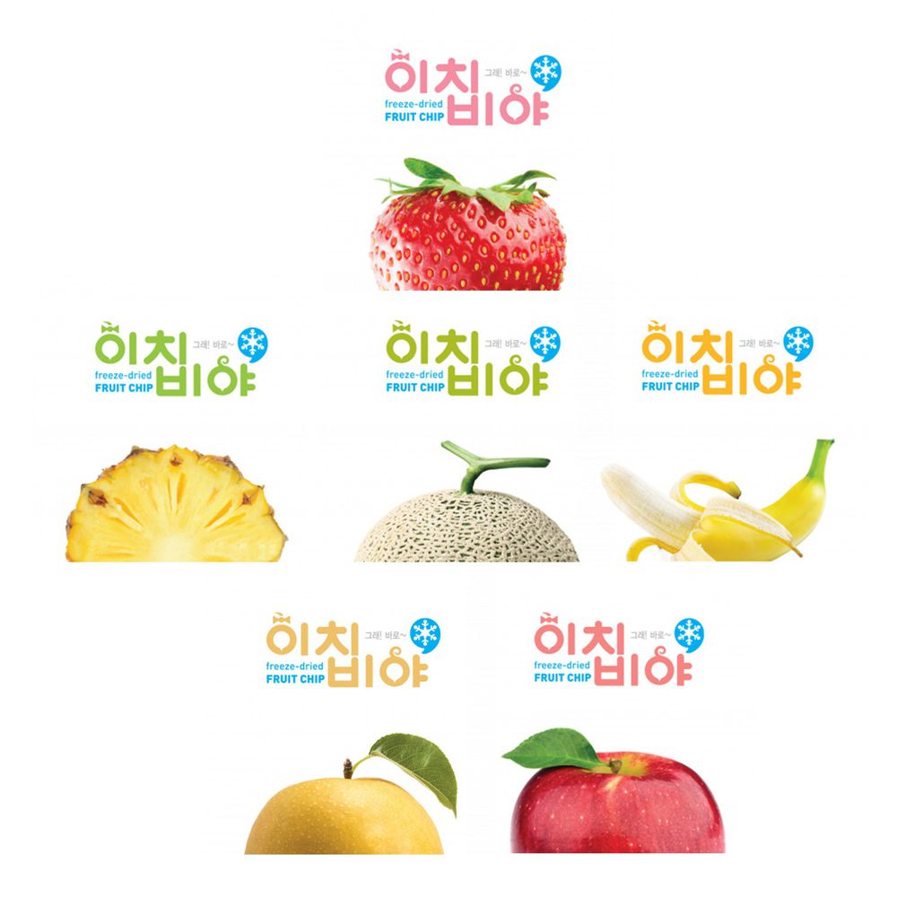 Ichibiya - 韓國幼兒水果乾-綜合6包組-(蘋果/梨子/香蕉/哈密瓜/鳳梨/草莓)-建議1歲以上適吃