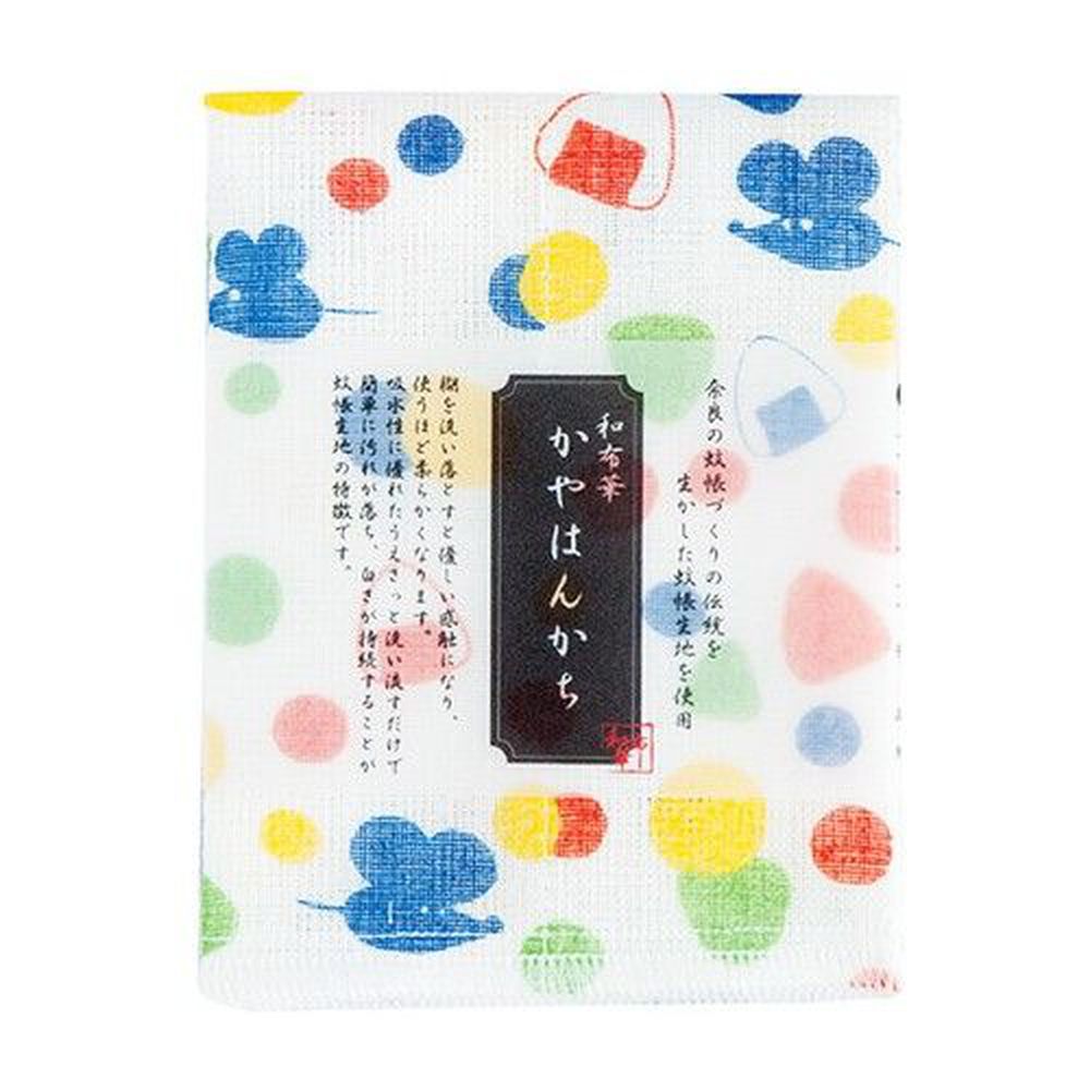 日本代購 - 【和布華】日本製奈良五重紗手帕-老鼠與飯糰 (30x26cm)