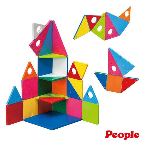 日本 People - 3歲新華達哥拉斯磁性幾何積木組合