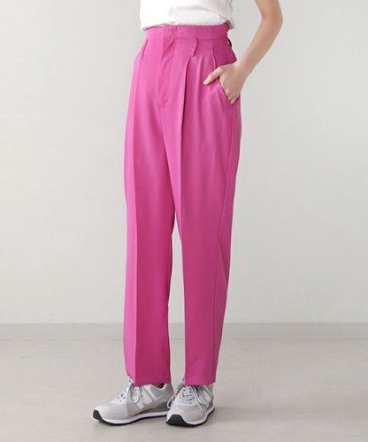 日本 Bou Jeloud - 俐落簡約美腿西裝褲-桃粉