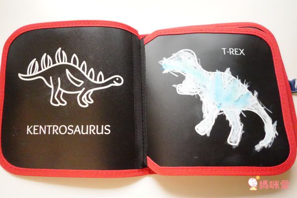 美國Jaq Jaq Bird - 攜帶型粉筆畫冊-恐龍