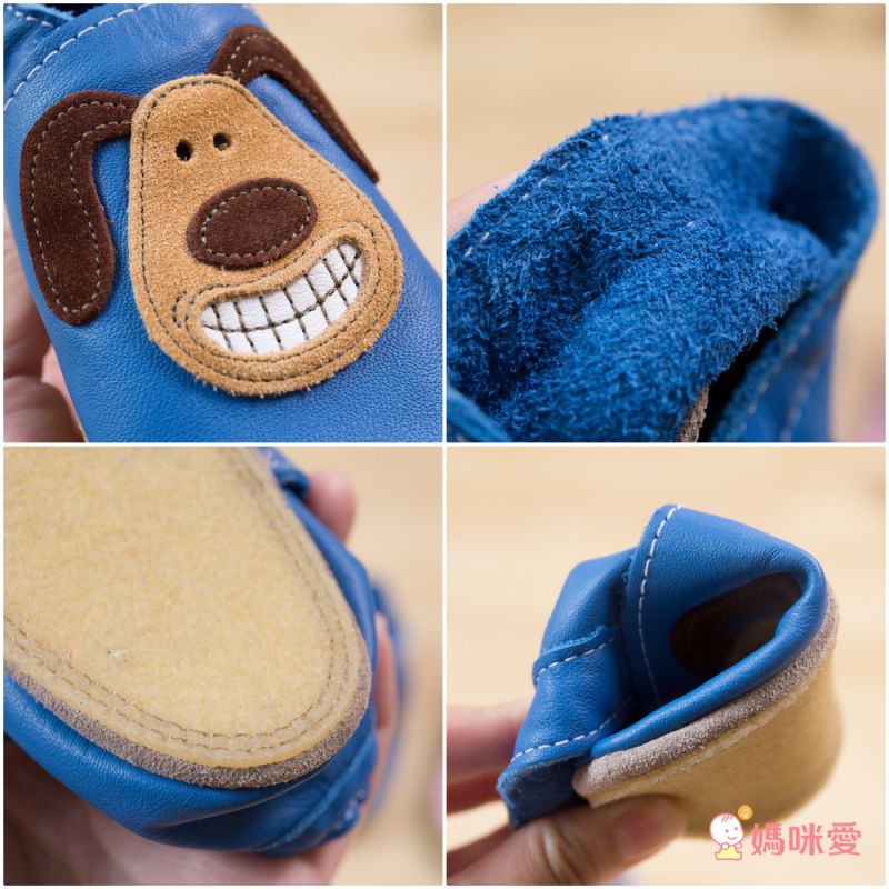 英國Inch Blue - 真皮手工寶寶鞋-水彩花