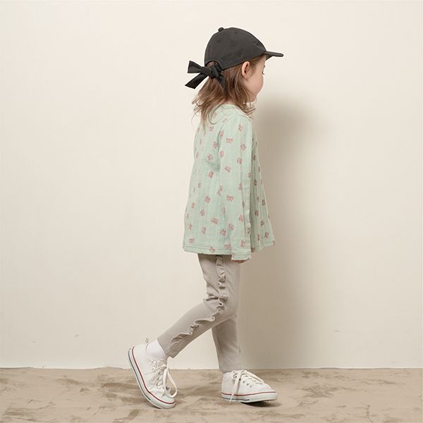 日本 Lycee mine - Anywhere系列 側面荷葉邊9分褲-水藍