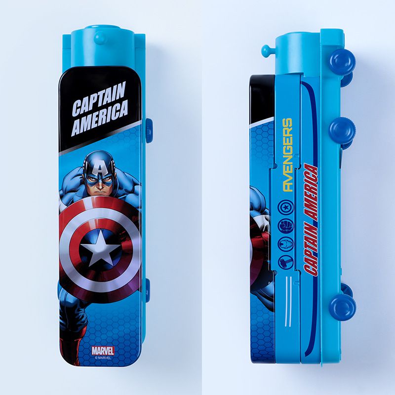 立體雙層火車鉛筆盒-卡通人物冰雪奇緣-紫色