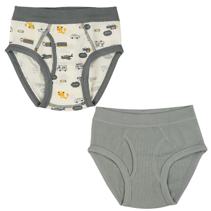 akachan honpo - 三角褲2件組-工程車-灰色