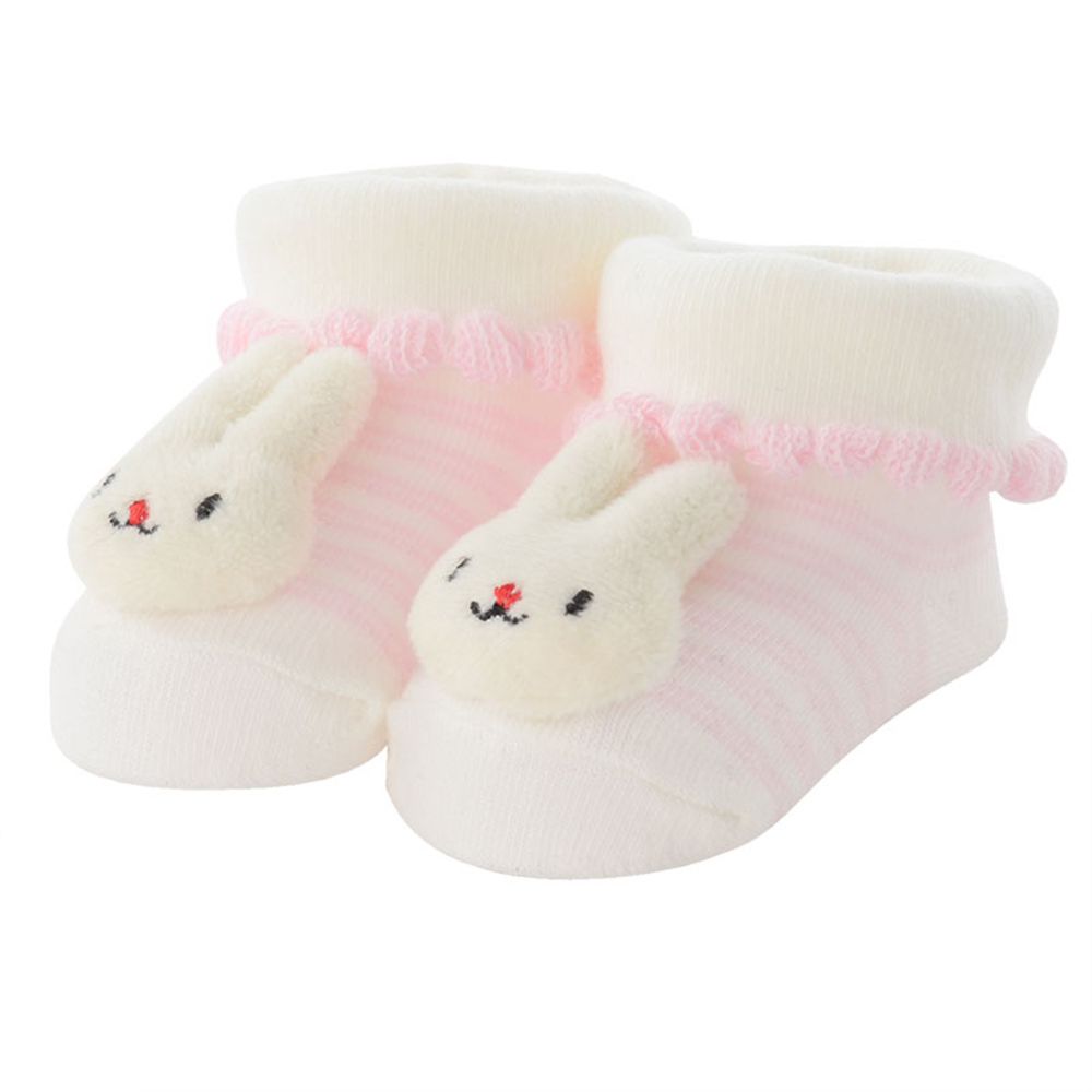 akachan honpo - 造型襪-兔子-粉紅色 (7~9cm)