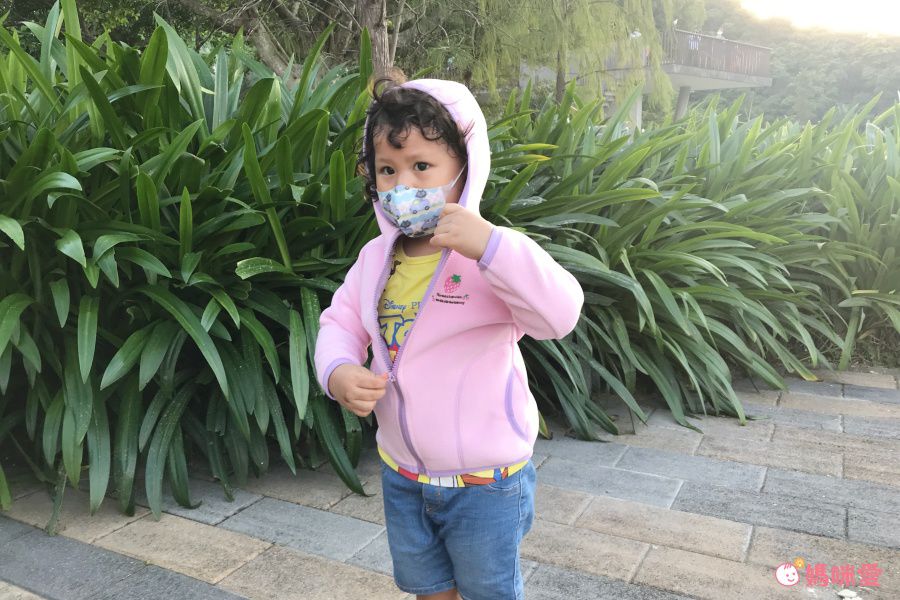 MAMDADKIDS - 搖粒絨連帽保暖外套-淺藍色x灰色