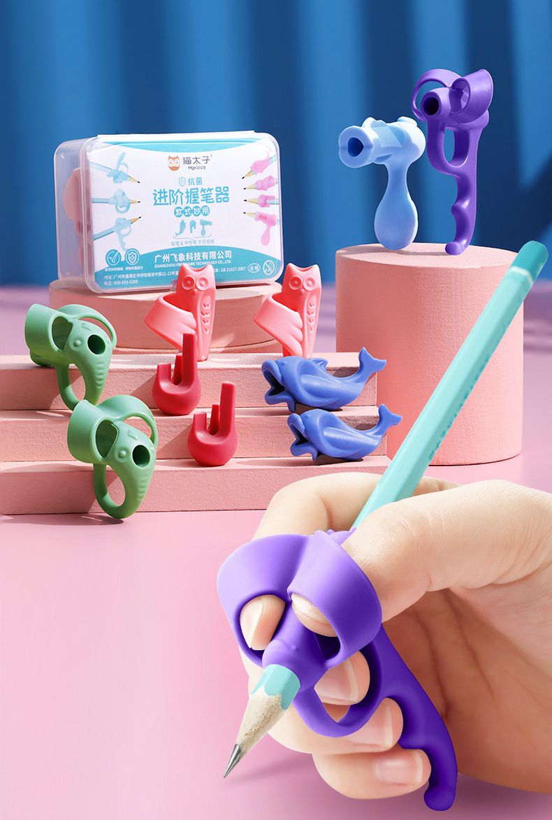 兒童握筆矯正器(全階段6入組)-藍色