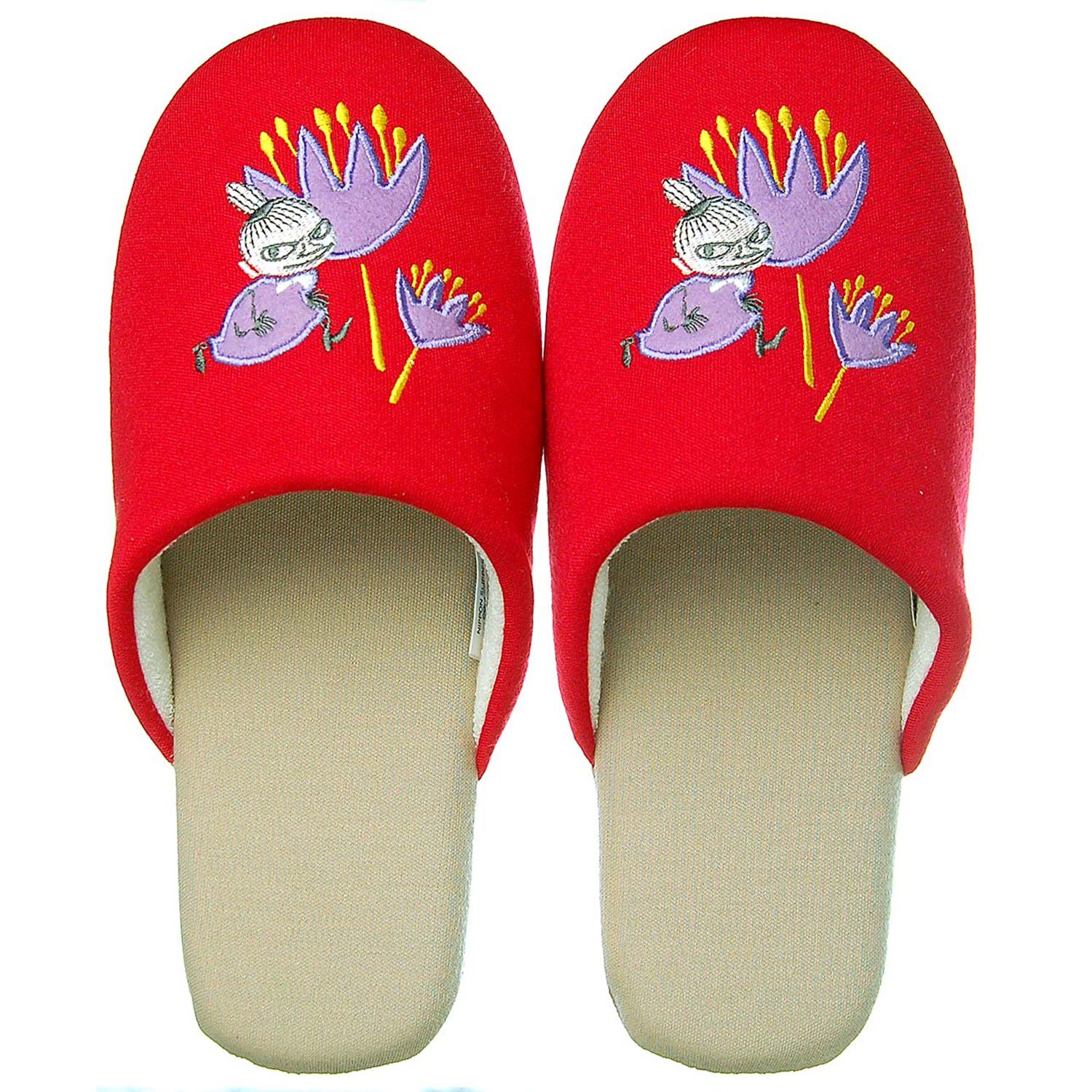 日本千趣會 - 嚕嚕咪 刺繡質感室內拖-阿金-灰粉 (22-24cm)