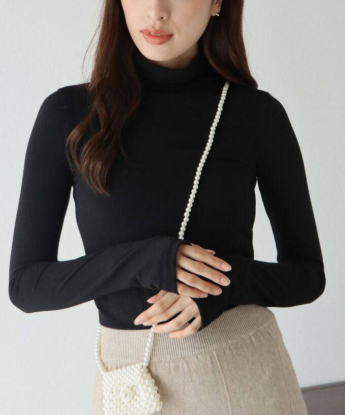 日本 BLUE EAST - 柔軟彈性長袖內搭上衣-寶藍