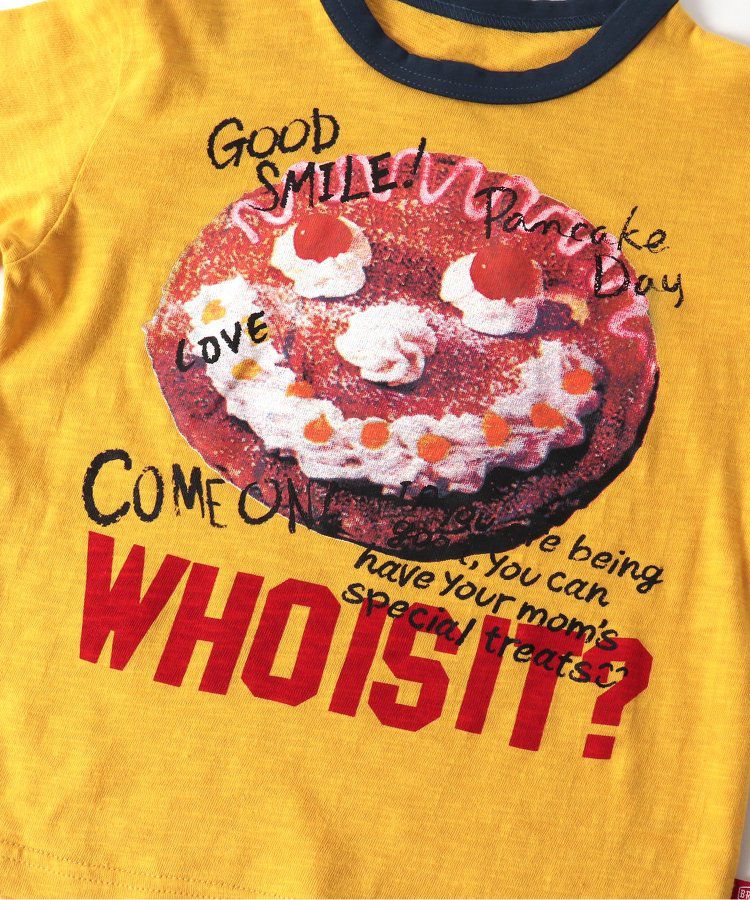 日本 BREEZE - [品牌週年限定]印花短袖上衣-微笑鬆餅-黃