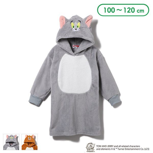 日本西松屋 - 湯姆貓造型連帽長袖洋裝 (100-120)