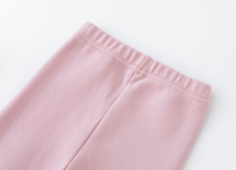 FANMOU - 厚棉氣質內搭褲-蝴蝶結-淺灰色