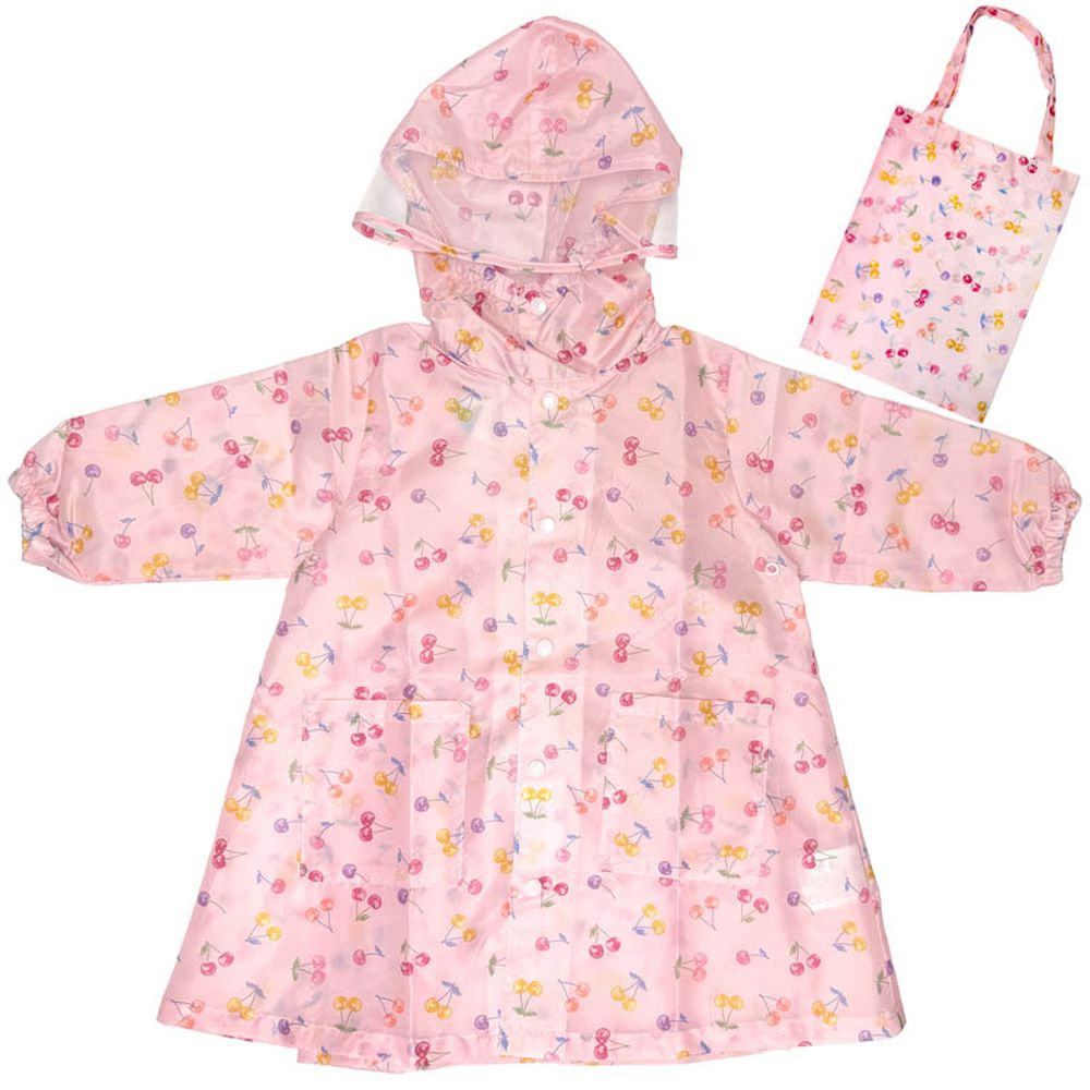 滿版印花雨衣-粉紅色