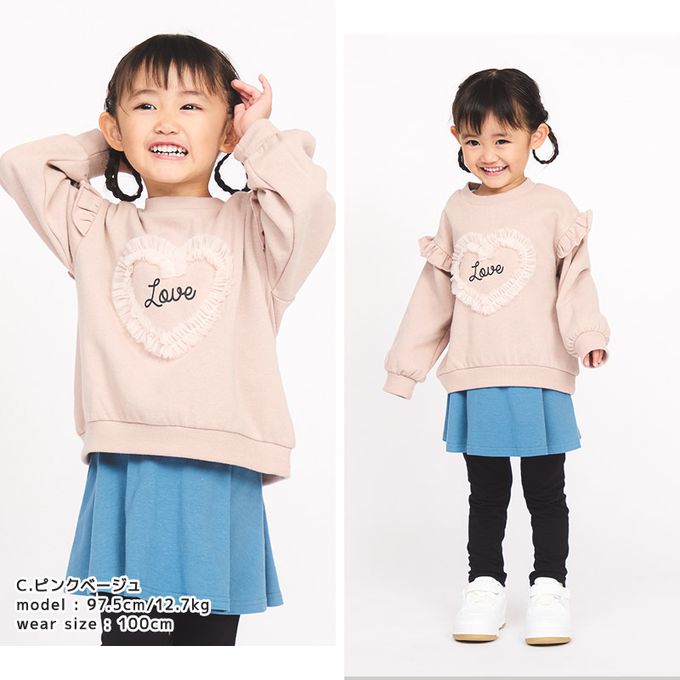 日本 ZOOLAND - 可愛印花裏起毛上衣-絨毛蝴蝶結-淺紫