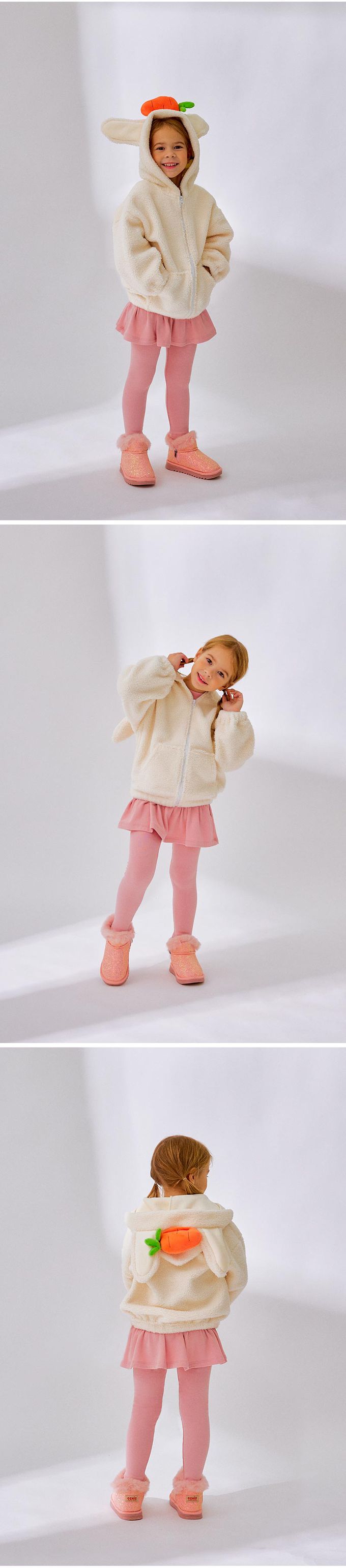 韓國 OZKIZ - (內裡磨毛)百搭彈性內搭褲裙-象牙白