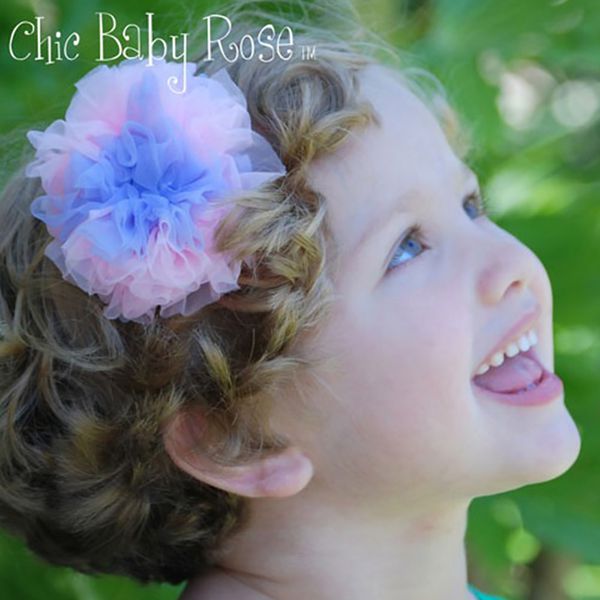 美國 Chic Baby Rose - 手工髮夾_玫瑰花款-嫣紅 (單一尺寸)