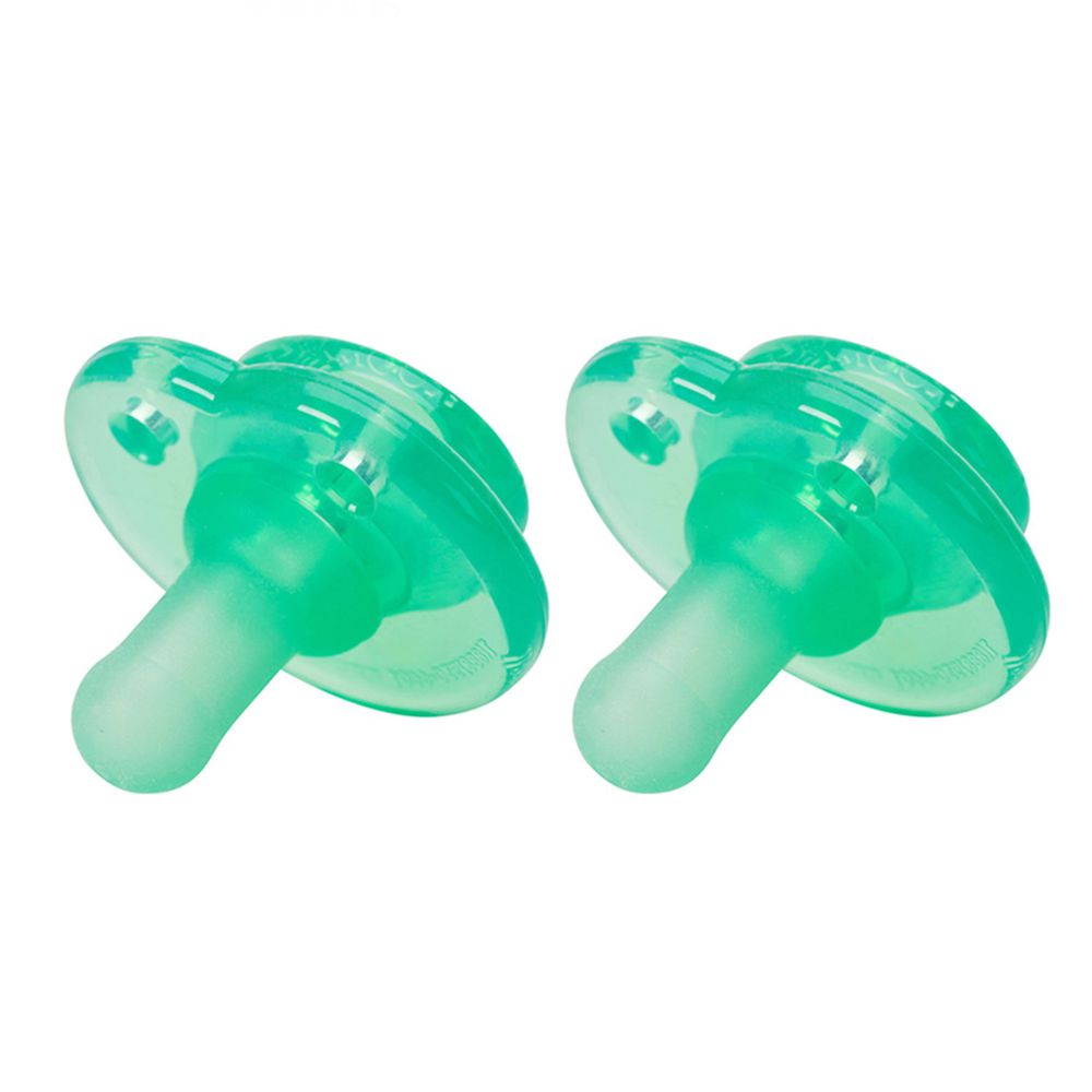 美國 nookums - 仿母乳實感型矽膠奶嘴2入組-綠色