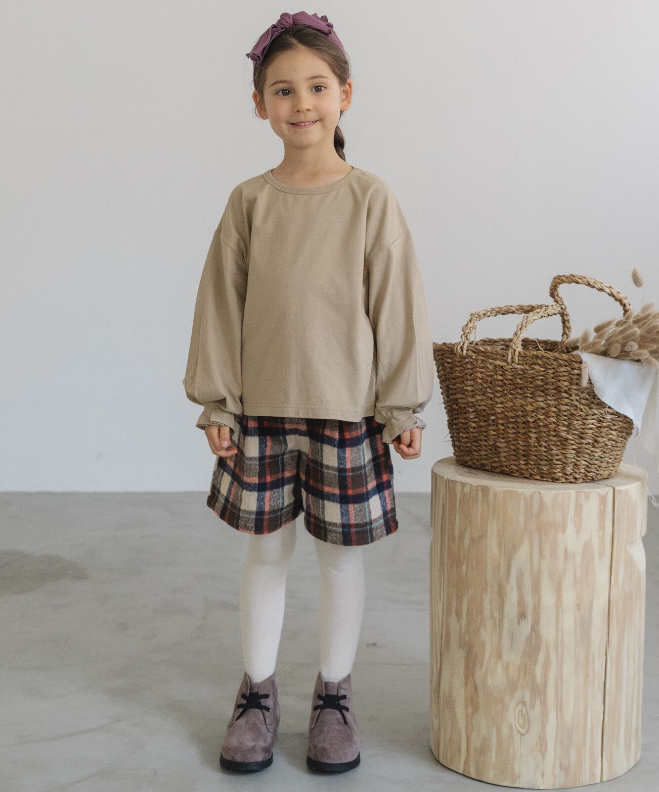 日本 PAIRMANON - 柔棉100% 可愛捲邊薄長袖上衣-桃粉