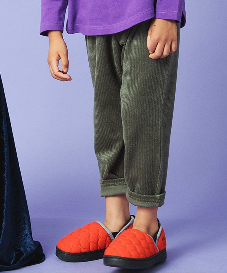 日本 BREEZE - 素色羅紋休閒長褲-象牙白