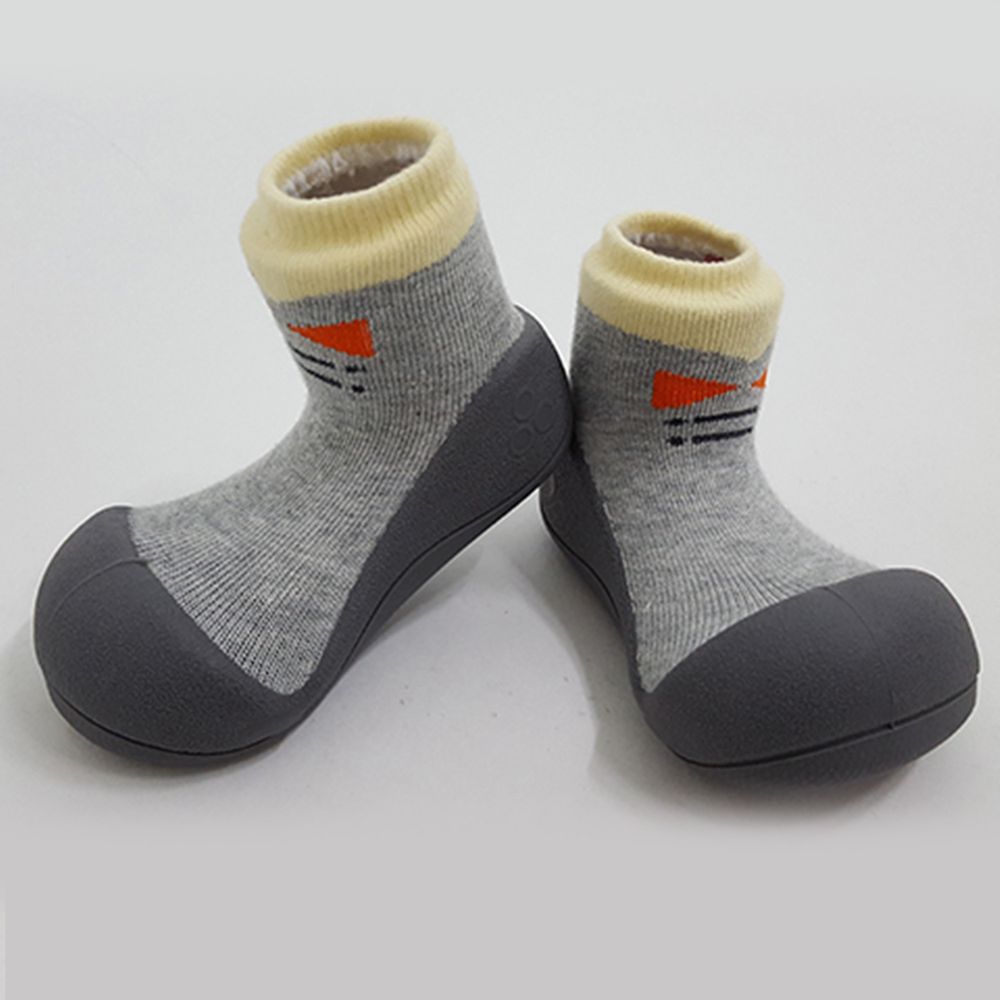 韓國 Attipas - 襪型學步鞋-灰底紳士
