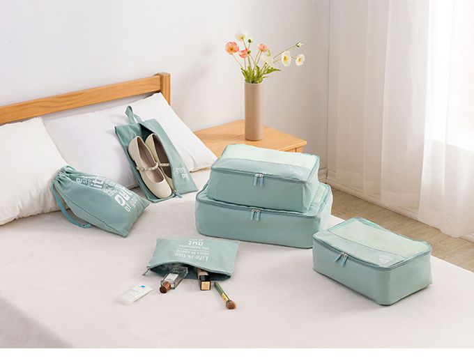 JB clothes - 防潑水/可水洗旅行收納六件套-粉色