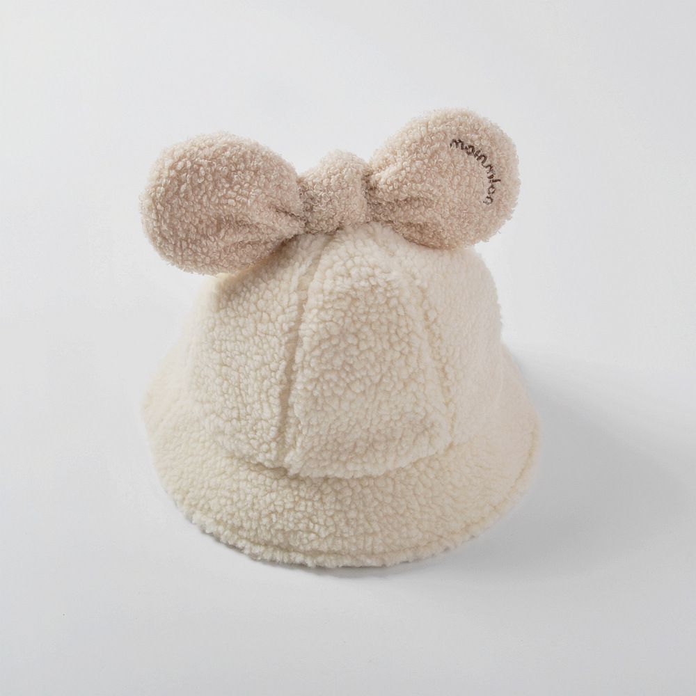 毛絨絨毛帽-蝴蝶結