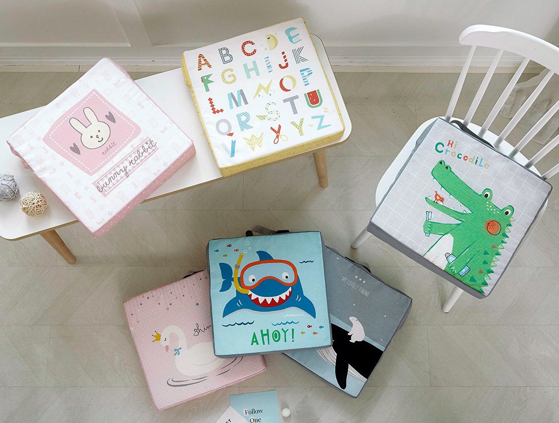 韓國 Prielle - 7cm厚增高坐墊-鱷魚 (35X35X7cm)