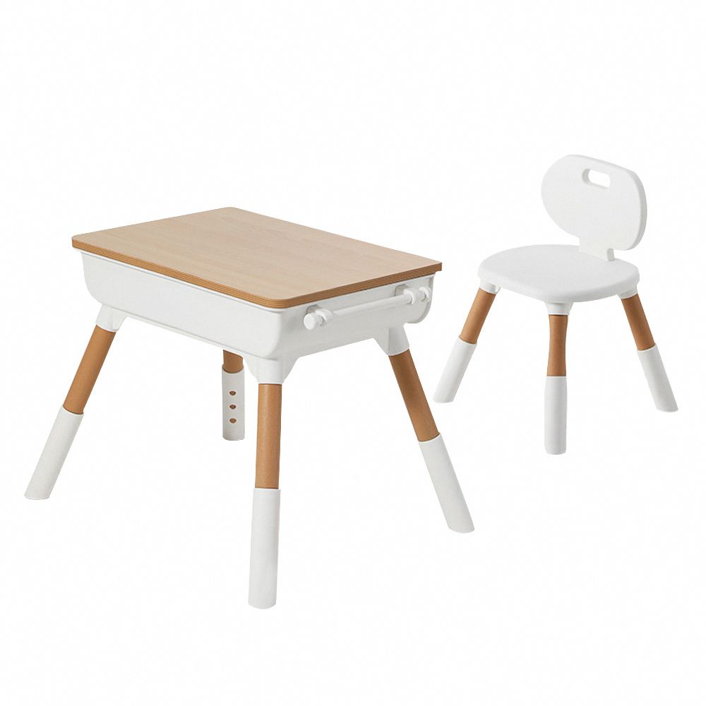 親親 Ching Ching - 三段可調式一桌一椅兒童學習遊戲桌椅 FU-32-白色-7.4KG (桌＋椅)