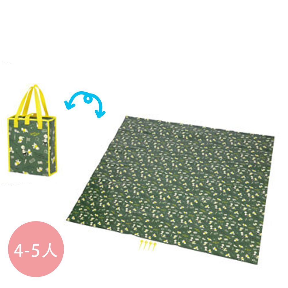 日本 Pearl 金屬 - 迪士尼防水野餐墊(附收納袋)(4-5人)-維尼-綠X黃 (180x180cm)