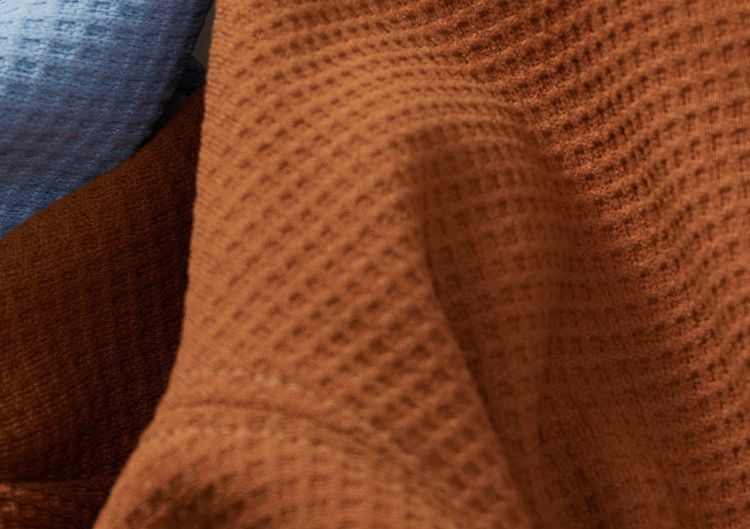 華夫格束口休閒長褲-雲朵-灰色