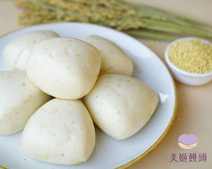 美姬饅頭 - 原味小米無糖米饅頭-50g*6顆