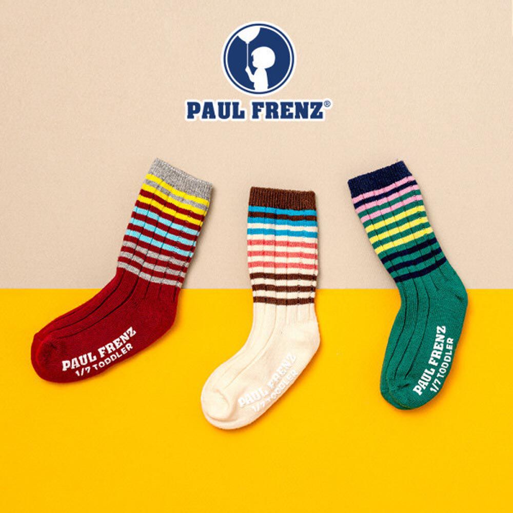 韓國 PAUL FRENZ - (3入組)韓製彈力中長筒襪-GOOFY