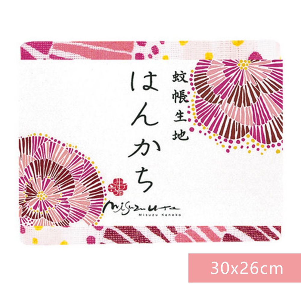 日本代購 - 【和布華】日本製奈良五重紗 手帕-花火 (30x26cm)