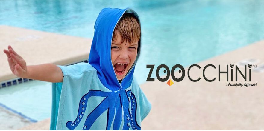 美國 ZOOCCHINI - ZOOCCHiNi 兒童防曬連帽罩衫/浴巾-小章魚