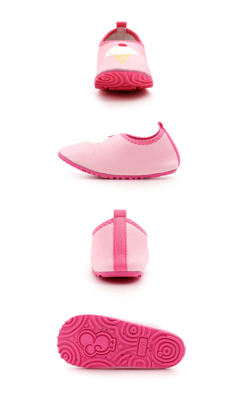 韓國 OZKIZ - 潛水布面輕量/防滑兒童沙灘鞋/戲水鞋-冰淇淋