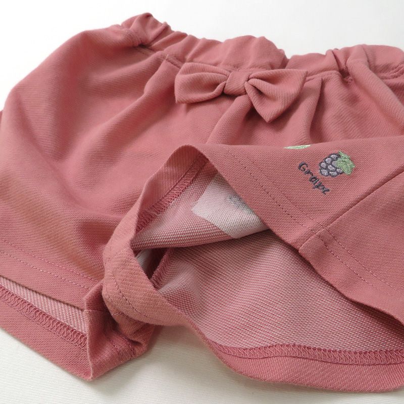 日本 ZOOLAND - 百搭俏麗休閒短褲-葡萄西洋梨-粉紫