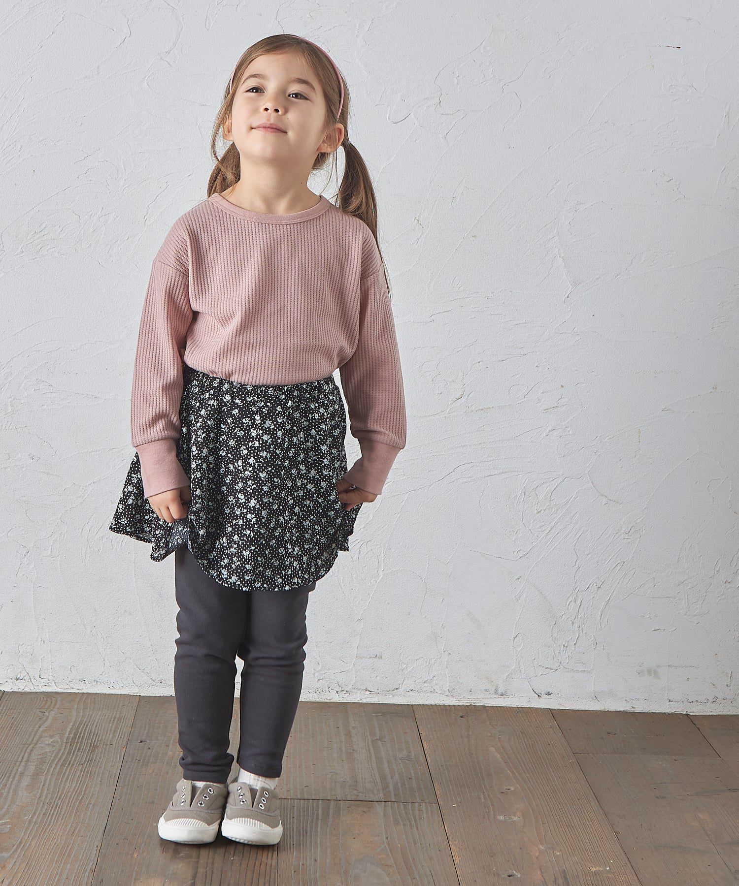 日本 PAIRMANON - 柔軟彈性百搭褲裙-素色-摩卡x灰黑